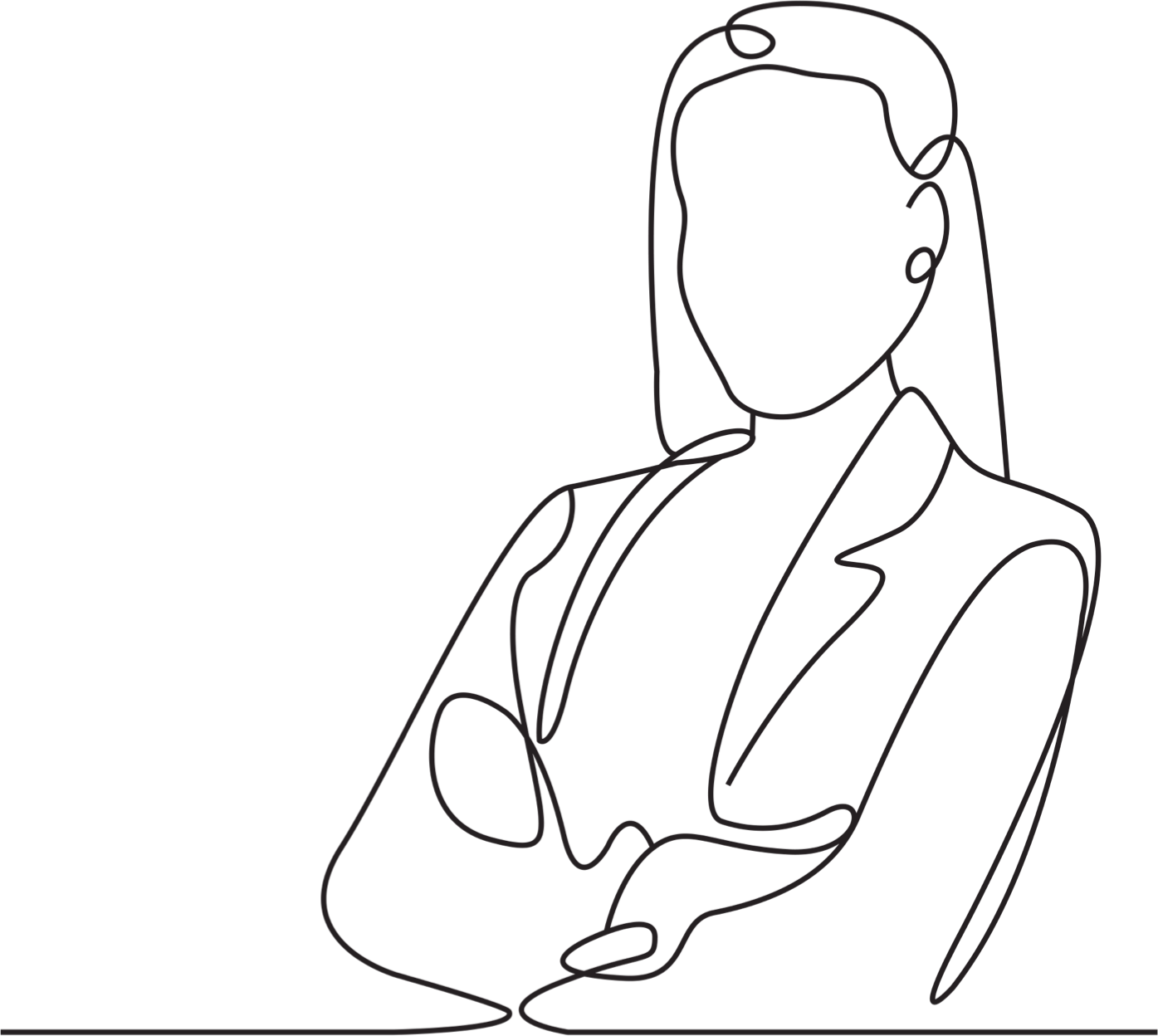Line Woman Facing Left