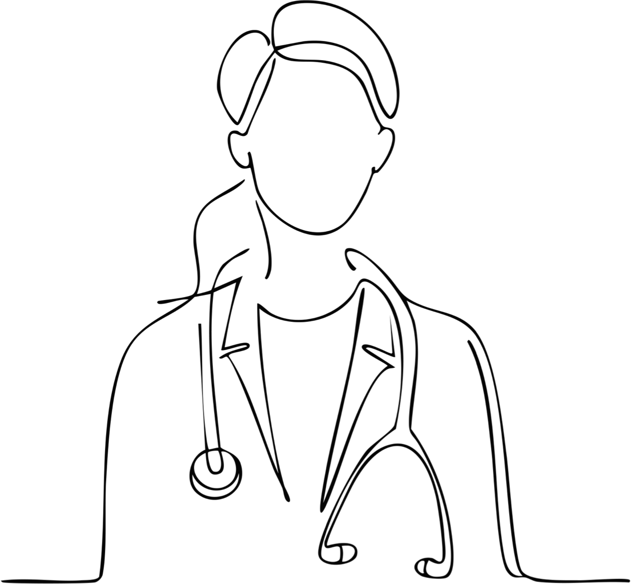 Outline of Woman Doctor