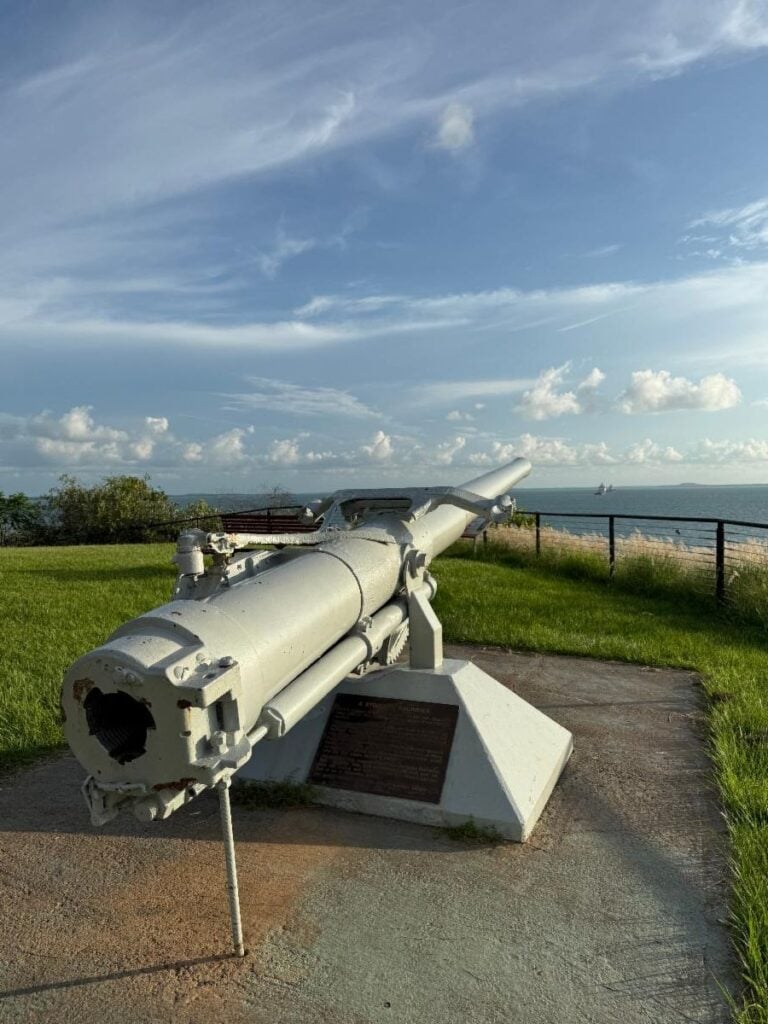 A cannon in a pacific city